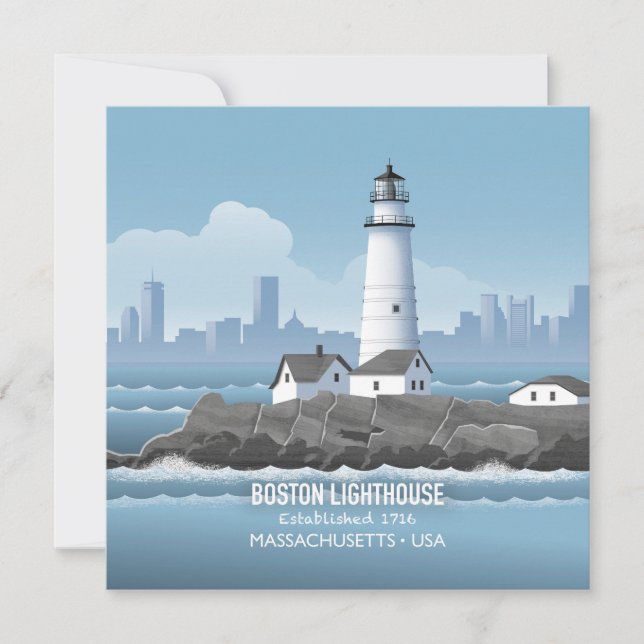 Carte du phare de Boston (Devant)