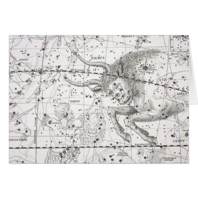 Carte du plat XIV de constellations (Devant horizontal)