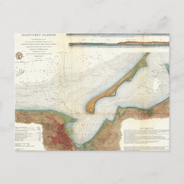 Carte du port de Nantucket vintage (Devant)