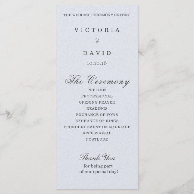 Carte du programme de mariage des forêts enchantée (Devant)