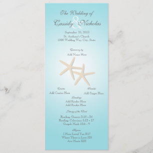 Carte du programme de mariage Ocean Starfish