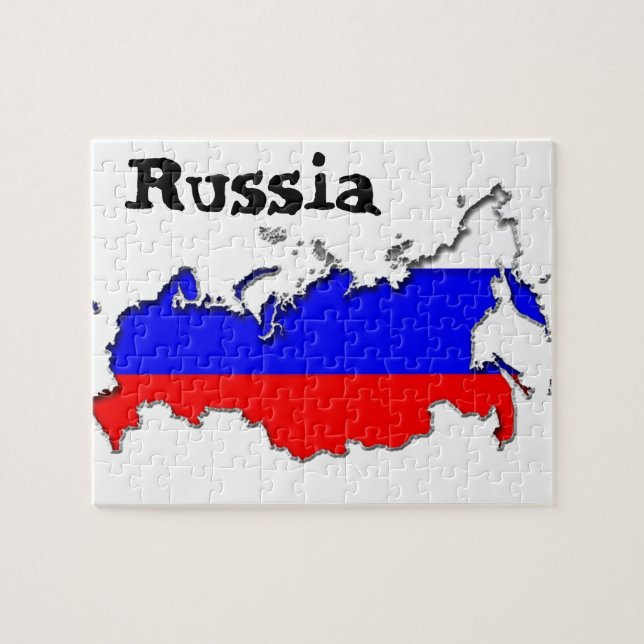 Carte Du Puzzle De La Russie (Horizontal)