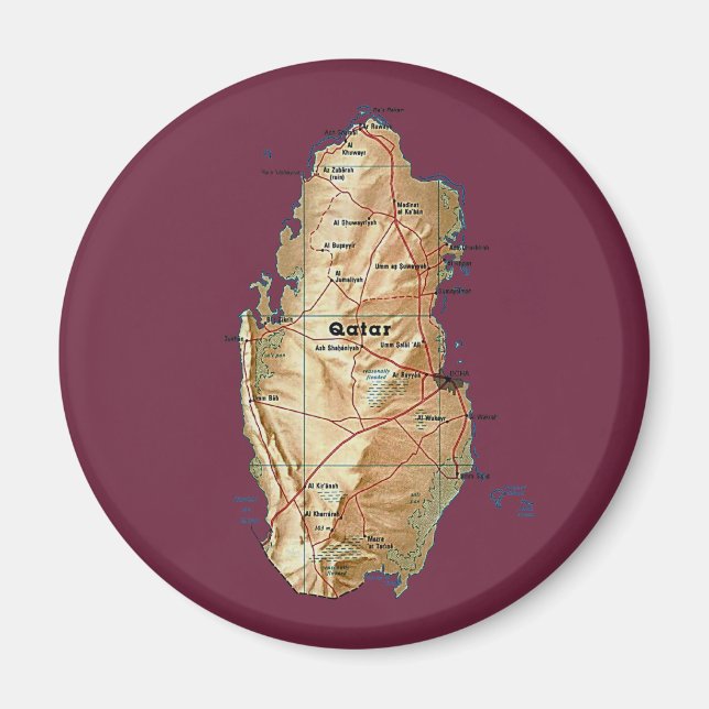 Carte du Qatar Magnet (Devant)