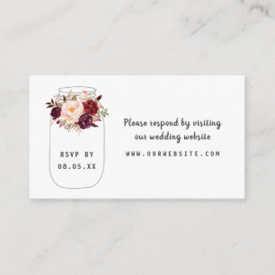 Carte du site internet rsvp Mason Jar Floral Bourg