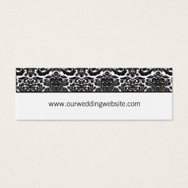 Carte du site mariage - accent damassé (Devant)