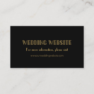 Carte du site web art déco simple mariage vintage