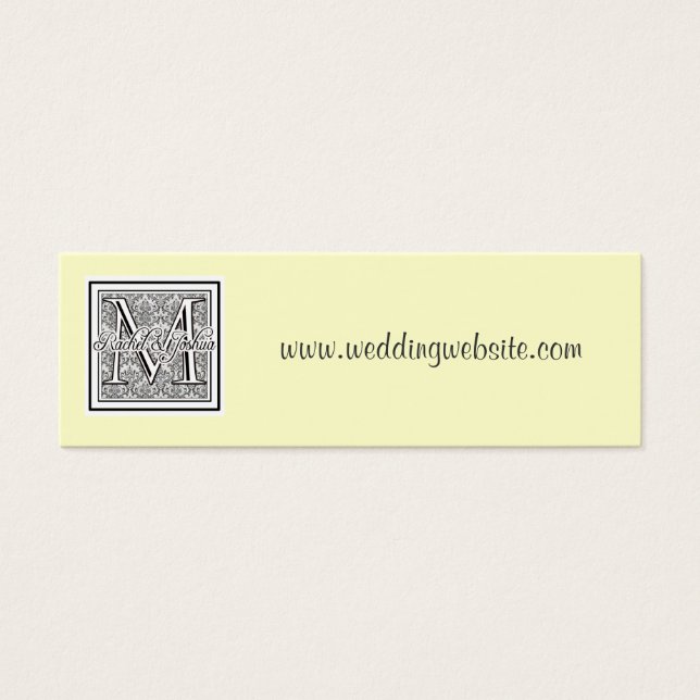 Carte du site Web du logo de mariage personnalisé (Devant)