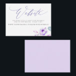 Carte du site Web du Mariage Floral Dusty Purple<br><div class="desc">Dusty fleurie violet mariage site mini carte</div>