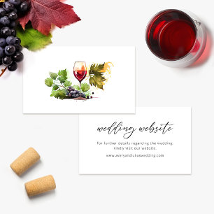 Carte du site Web du Mariage Wine Theme Watercolor