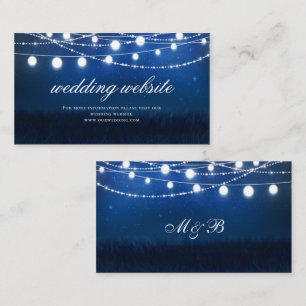 Carte du site Web Mariage Blue Night and Silver Li