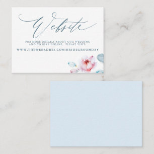 Carte du site Web Mariage Dusty Blue Rose