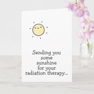 Carte Du soleil pour votre radiothérapie Courage !