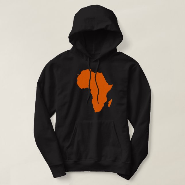 Carte du Sweat - shirt à capuche africain (Design devant)