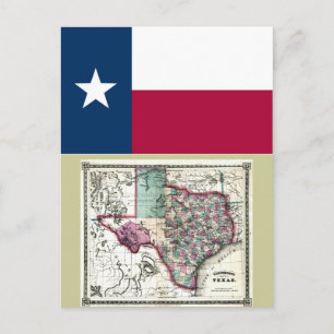 Carte du Texas et drapeau de l'État