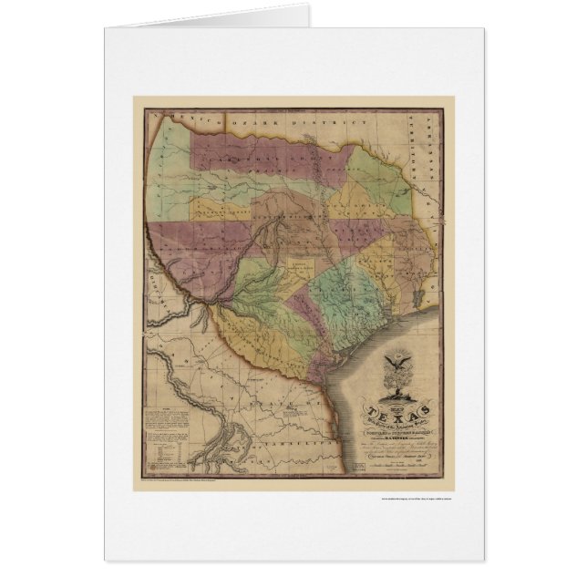 Carte du Texas par Stephen Austin 1837 (Devant)