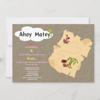 Carte du trésor Invitation d'anniversaire