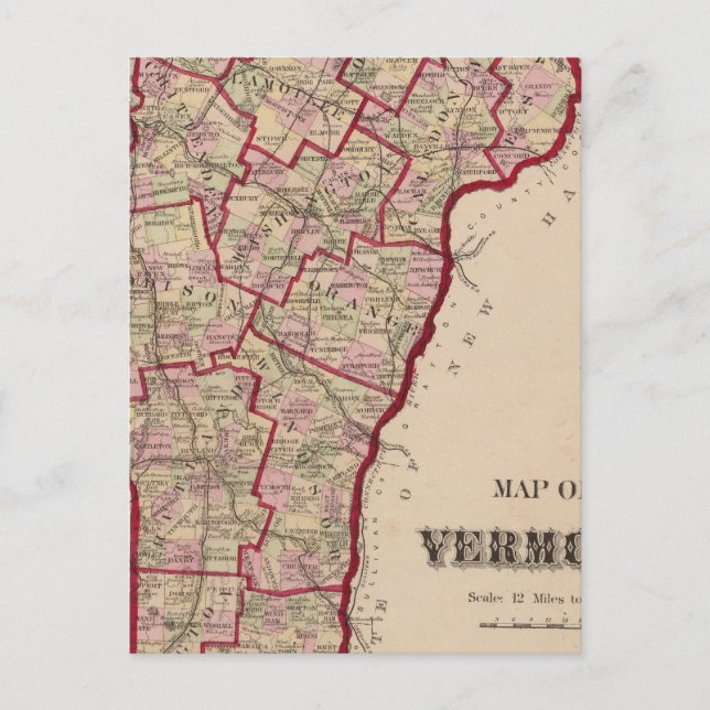 Carte du Vermont (Devant)