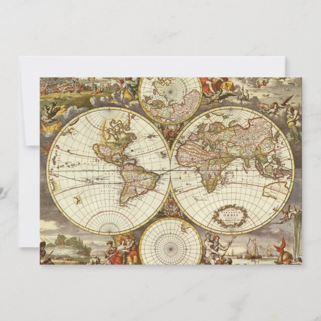 Carte du Vieux Monde antique par Frederick de Wit, (Devant)