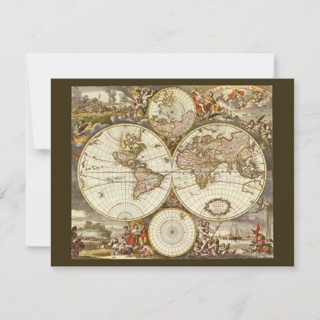 Carte du Vieux Monde antique par Frederick de Wit, (Devant)