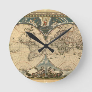 Carte du Vieux Monde - Horloge