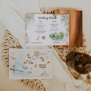 Carte du week-end de mariage à Brooklyn   Itinérai