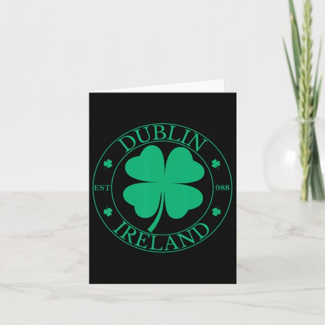 Carte Dublin Irlande Est 988 Clover Leaf Shamrock St. P (Devant)