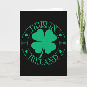 Carte Dublin Irlande Est 988 Feuille de Trèfle Shamrock
