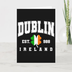 Carte Dublin Irlande Établie 988 Feuille de Trèfle Shamr