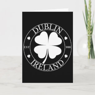Carte Dublin Irlande Établie 988 Feuille de Trèfle Trèfl