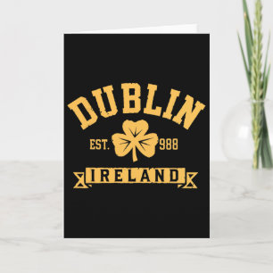 Carte Dublin Irlande Trèfle Feuille de Trèfle Établie 98