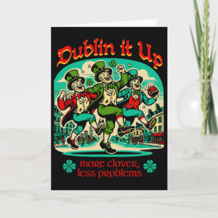 Carte Dublin It Up - Leprechauns Irlandais Dansant 
