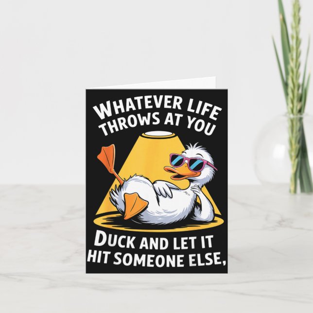 Carte Duck Lover Funny Quote For Men Women Boys Kids Gra (Devant)