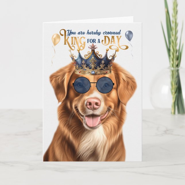 Carte Duck Tolling Retriever pour jour drôle Anniversair (Devant)