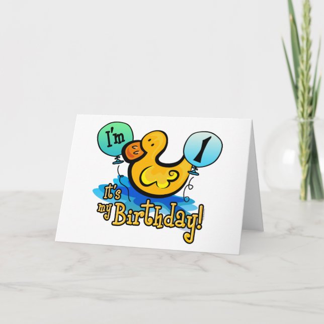 Carte Ducky 1er anniversaire (Devant)