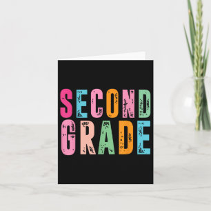 Carte Dude De Deuxième Année De Retour À L'École Pour Ga