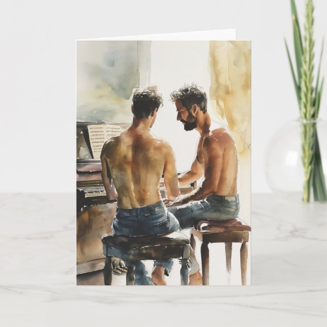 Carte Duet au piano Sunlight (Devant)