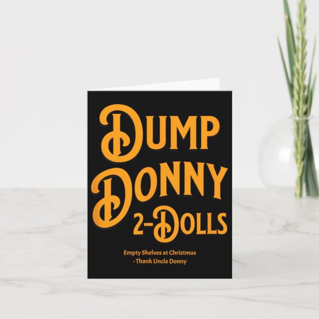 Carte Dump Donny 2 poupées deux poupées Trump Tarifs Hum (Devant)