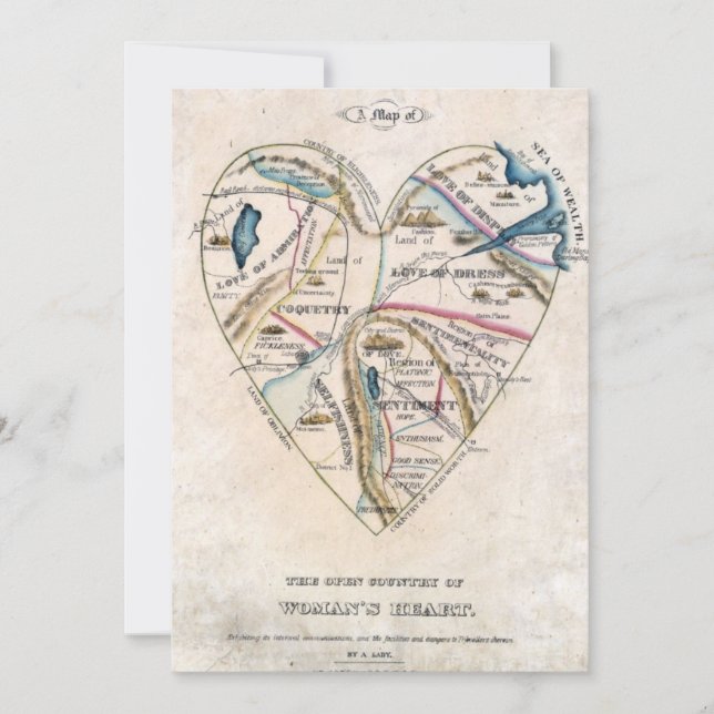 Carte d'un coeur de femmes (Devant)
