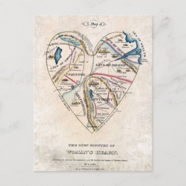 Carte d'un coeur de femmes (Devant)