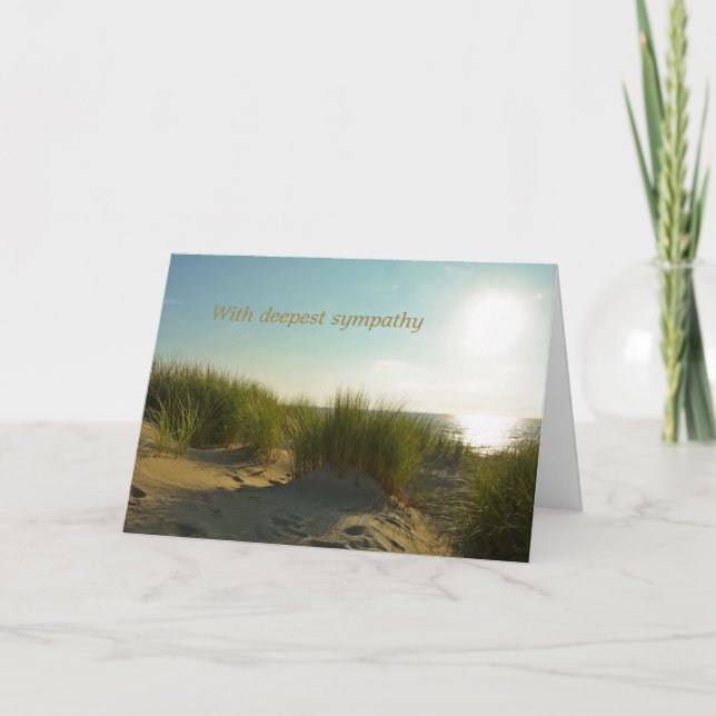 Carte Dunes de sable avec soleil - Avec profonde sympath (Devant)