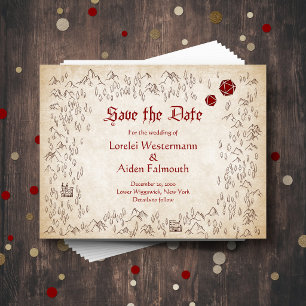 Carte Dungeon RPG Gamer Mariage