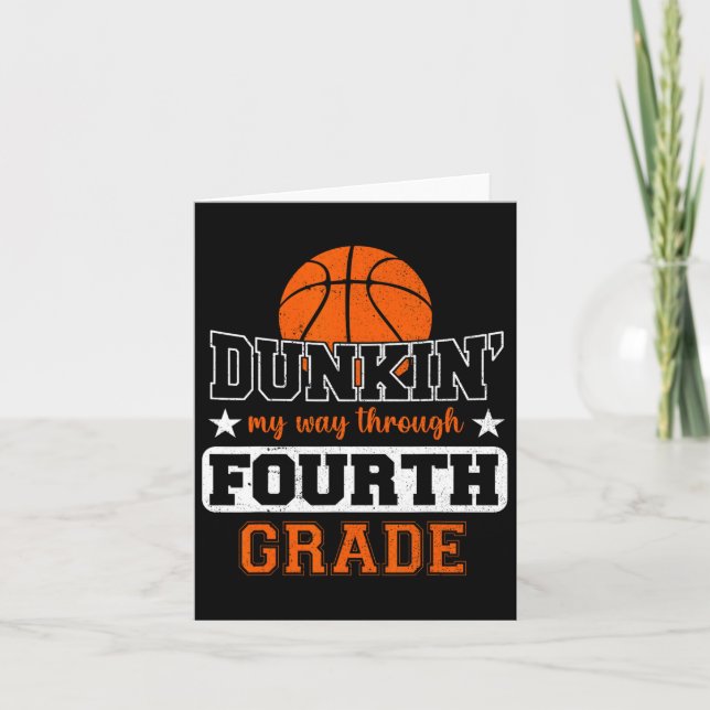 Carte Dunking My Way through 4th Grade Bysketbyll Byck T (Devant)