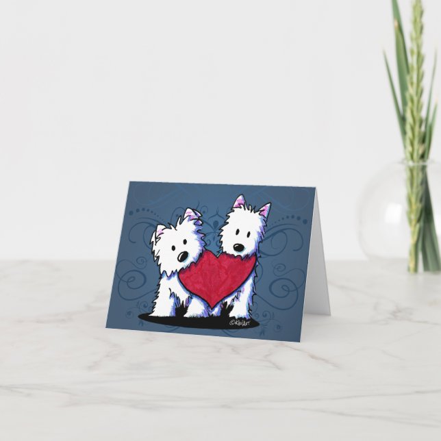 Carte Duo Westie Sincère (Devant)