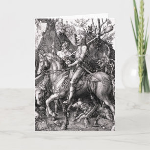 Carte Durer Knight Death and Devil Greeting Card