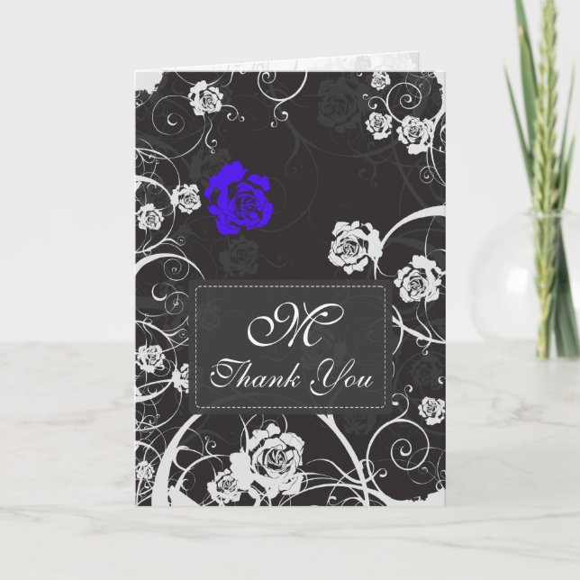 Carte Dusk Blue Monogram Merci v2 (Devant)