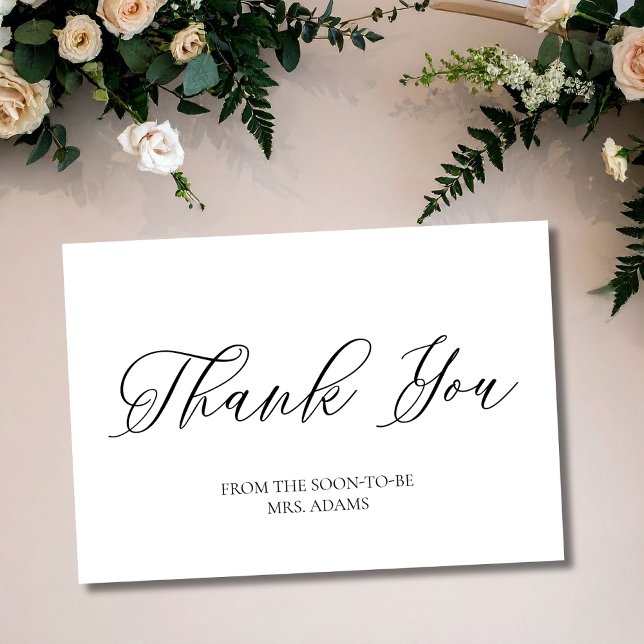Carte Dusty Blue Script avec remerciement de mariage ave (Créateur téléchargé)