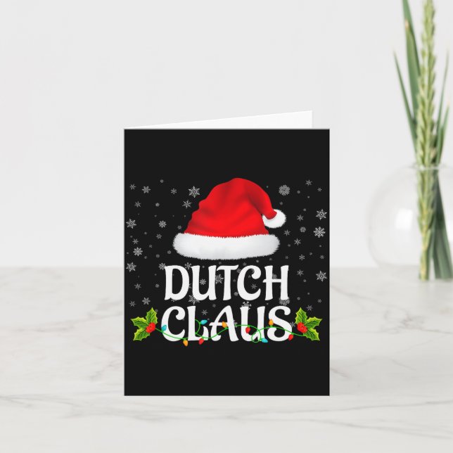 Carte Dutch Claus Christmas Lights Santa Pajama Family M (Devant)