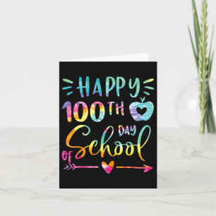 Carte Dye Happy 100e jour d'école Enseignant Élève 100
