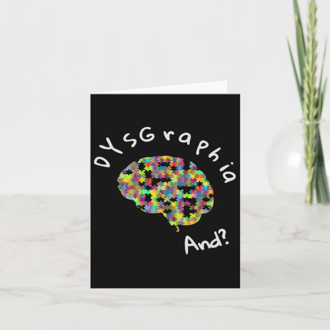 Carte Dysgraphie de sensibilisation Écriture Apprentissa (Devant)