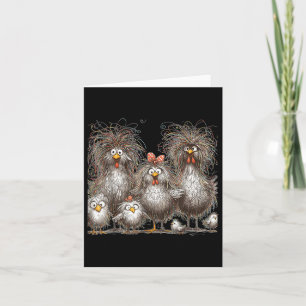 Carte Eagerlys Colorful Funny Chicken Art, Crazy Chicken